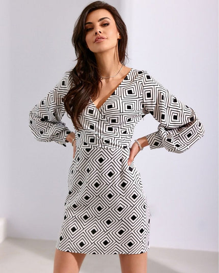 Robe fleurie manches longues buffet