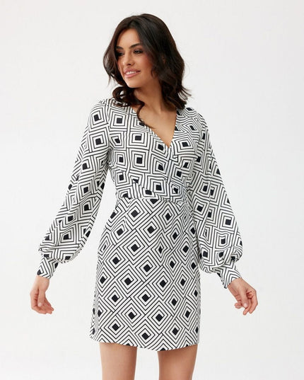 Robe fleurie manches longues buffet