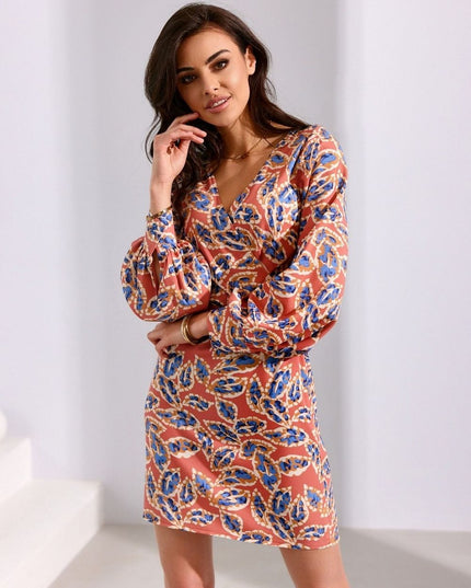 Robe fleurie manches longues buffet