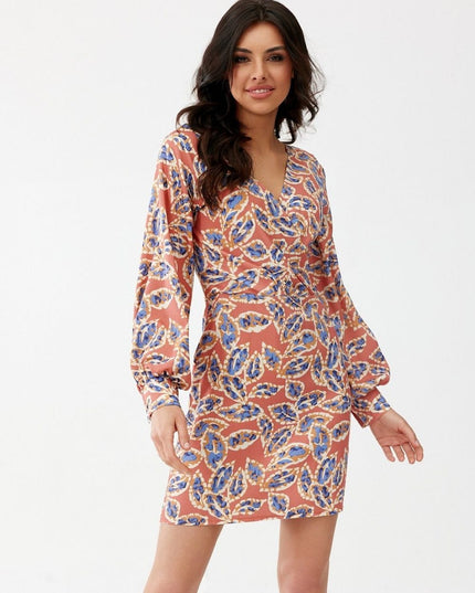 Robe fleurie manches longues buffet