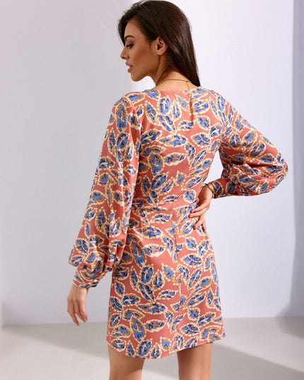 Robe fleurie manches longues buffet