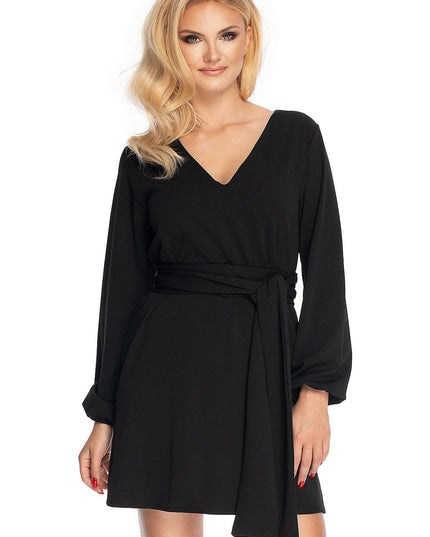 Robe mini à ceinture nouée