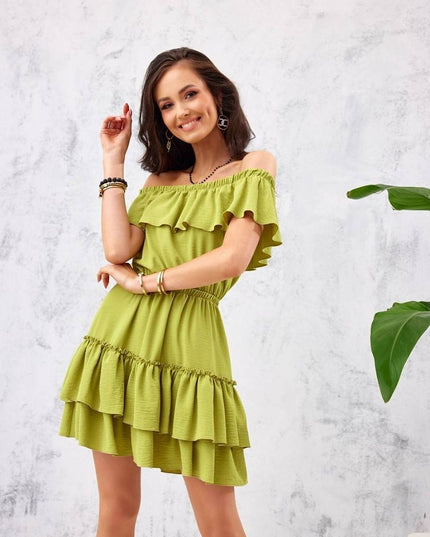 Robe courte épaules ouvertes