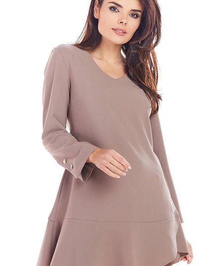 Robe courte ample beige