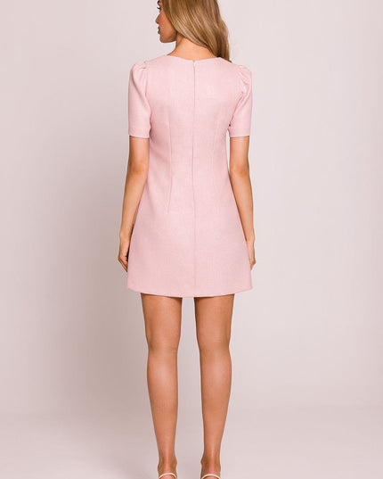 Robe trapèze manches bouffantes