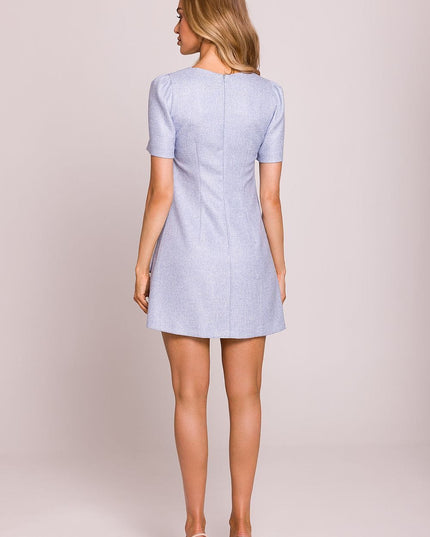 Robe trapèze manches bouffantes