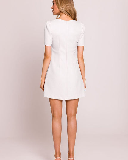 Robe trapèze manches bouffantes