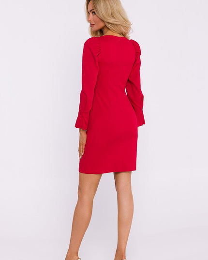 Robe mini élégante épaule bouffante