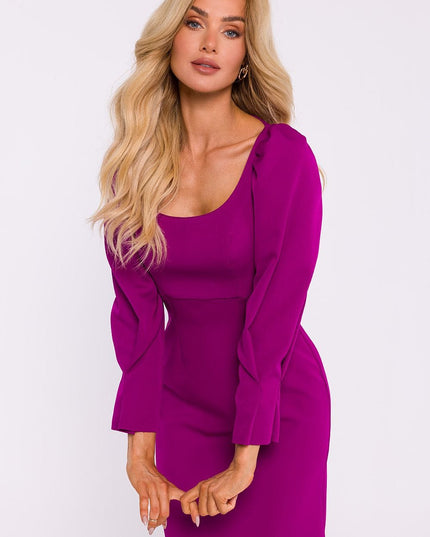 Robe mini élégante épaule bouffante