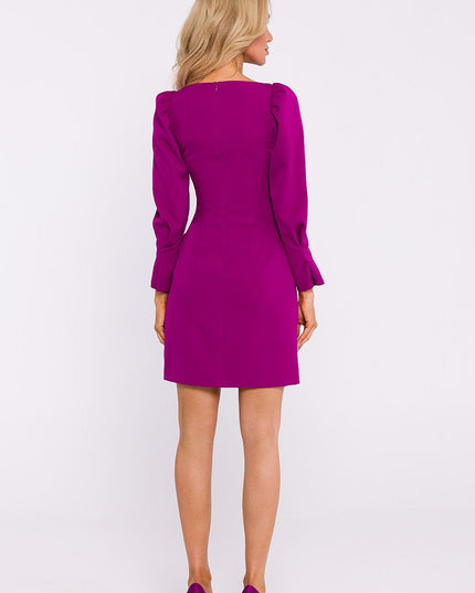 Robe mini élégante épaule bouffante