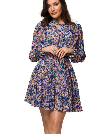 Robe verte mousseline élégante