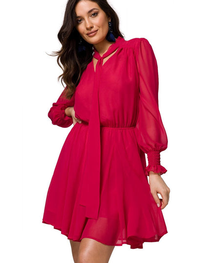 Robe verte mousseline élégante