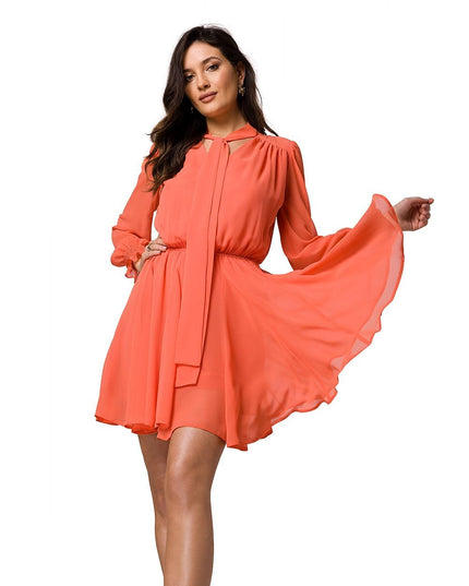 Robe verte mousseline élégante