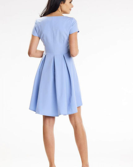 Robe trapèze asymétrique rose