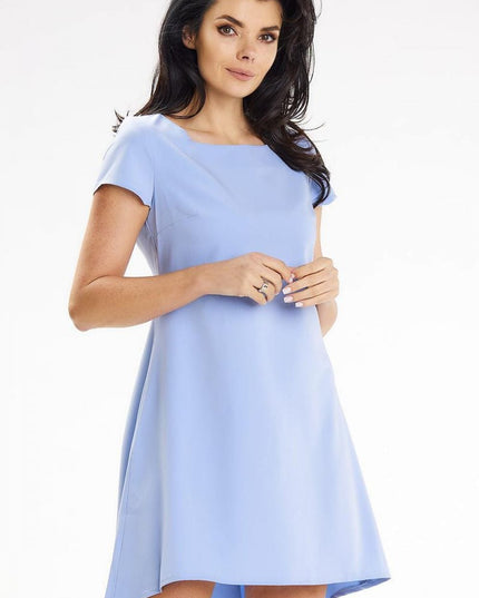 Robe trapèze asymétrique rose