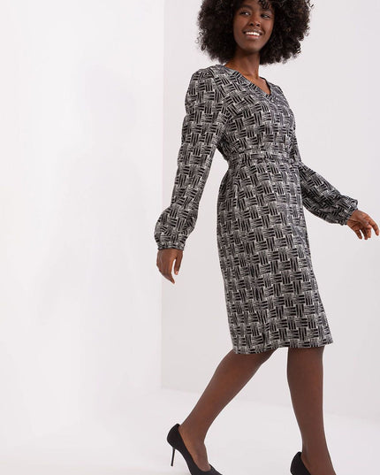 Robe droite à manches buffet