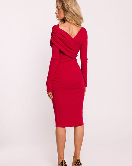 Robe asymétrique moulante grise