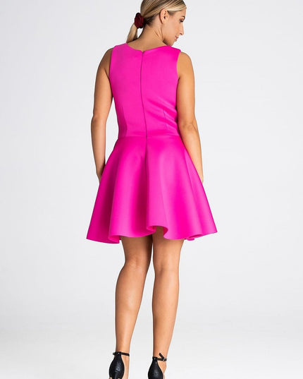 Robe fuchsia évasée élégante