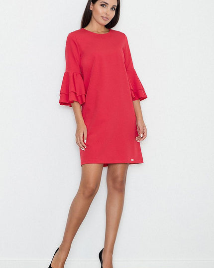 Robe élégante manches volantées