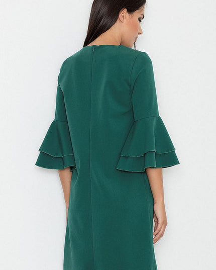 Robe élégante manches volantées