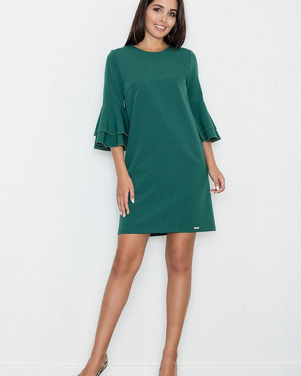 Robe élégante manches volantées