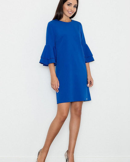 Robe élégante manches volantées