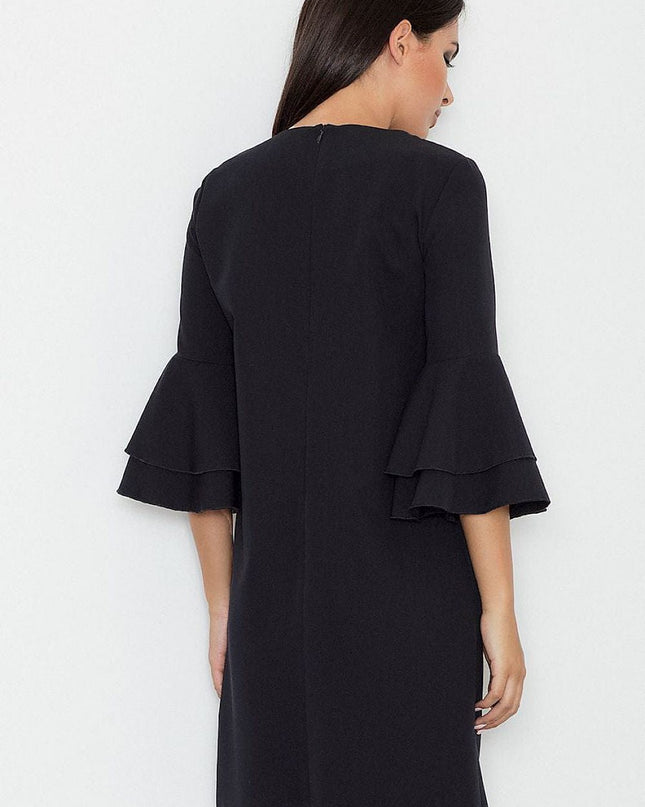 Robe élégante manches volantées