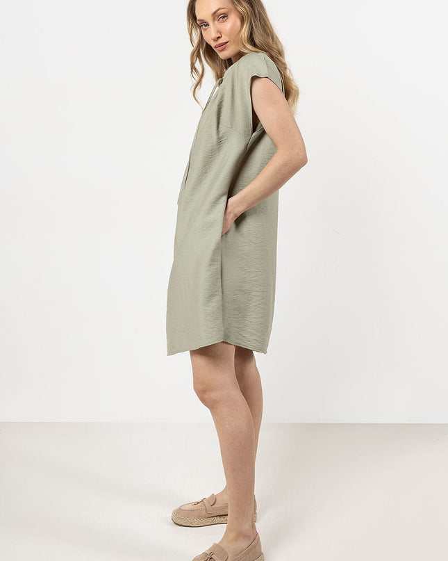 Robe légère col avec lien