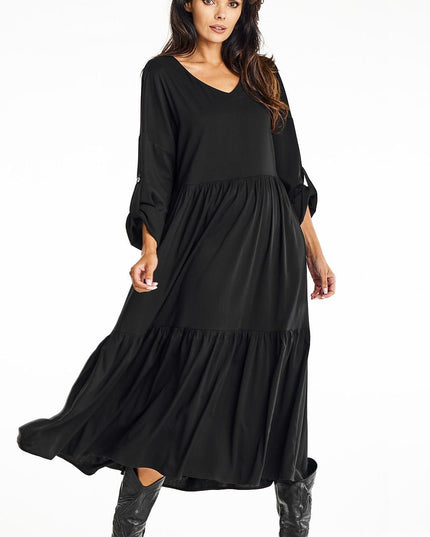 Robe longue kimono verte