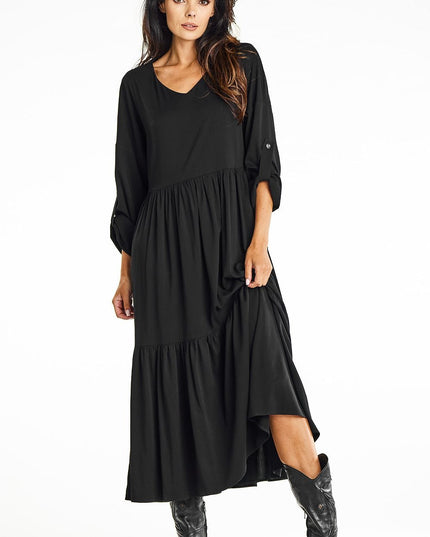 Robe longue kimono verte