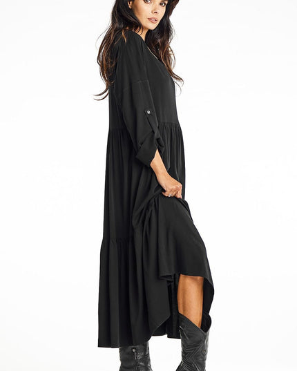 Robe longue kimono verte