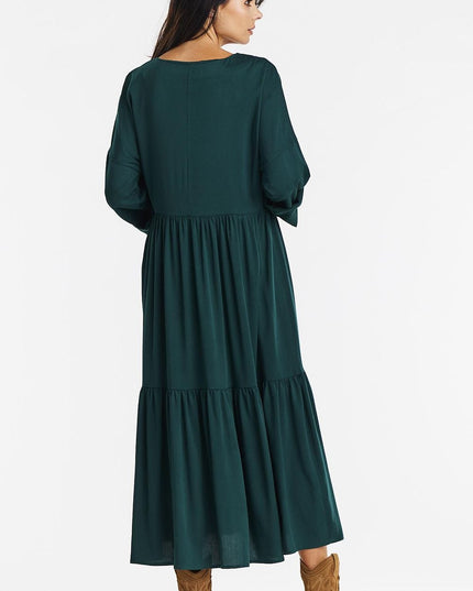 Robe longue kimono verte