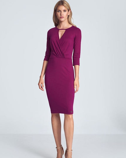 Robe midi beige élégante