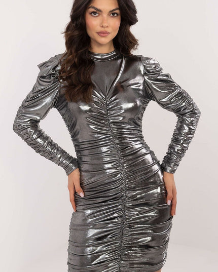 Robe crayon blanche plissée