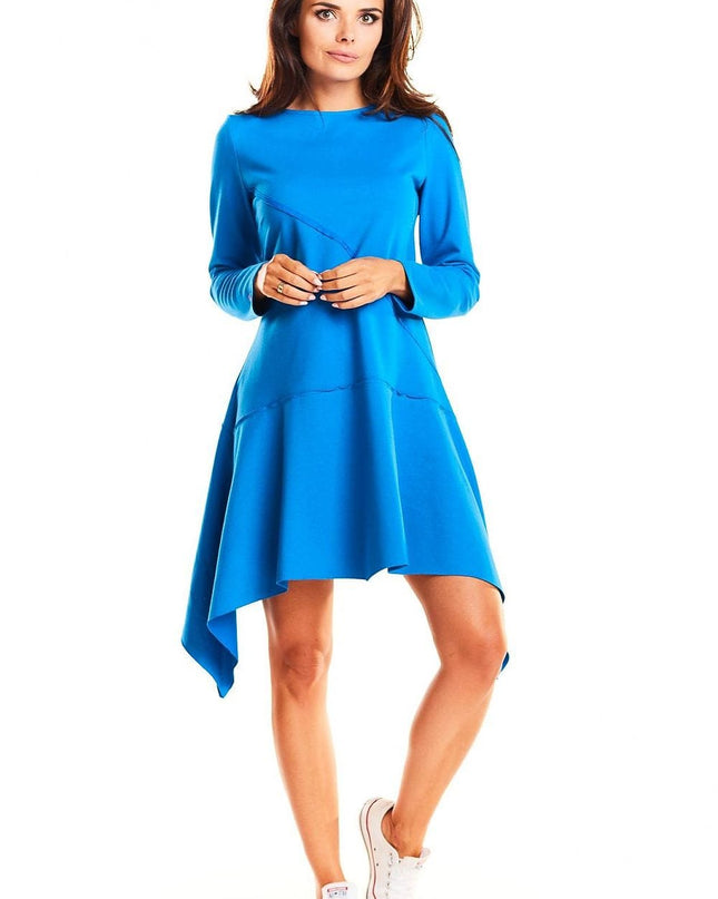 Robe asymétrique manches longues