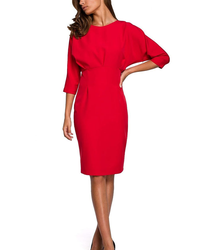 Robe rouge manches kimono