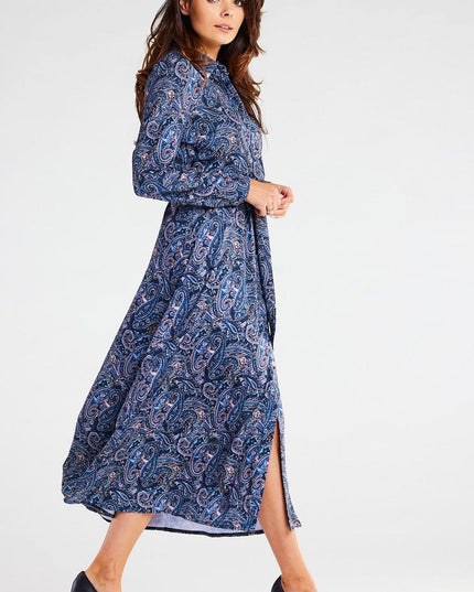 Robe longue à fleurs évasée