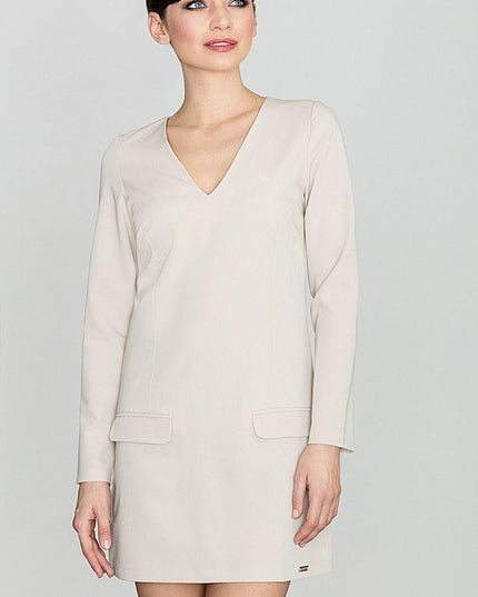 Robe droite manches longues