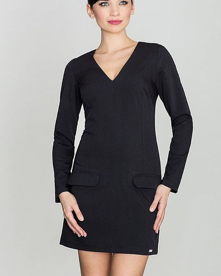 Robe droite manches longues