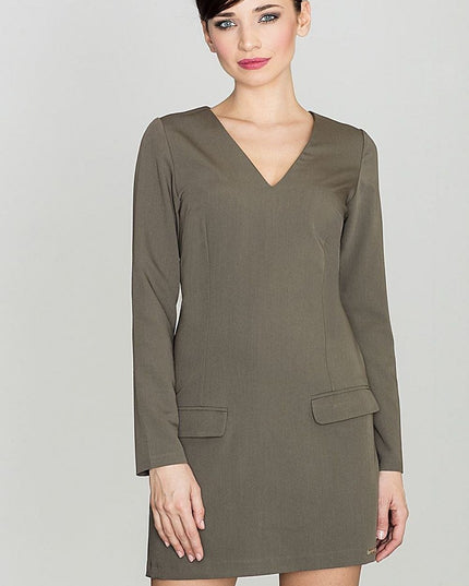 Robe droite manches longues