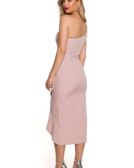 Robe asymétrique élégante fuchsia