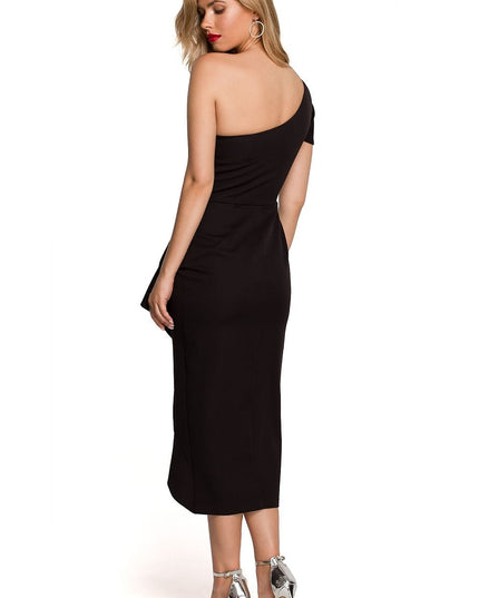 Robe asymétrique élégante fuchsia