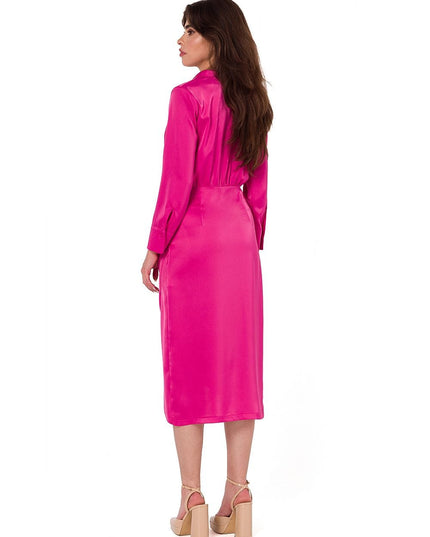 Robe élégante en satin à pois