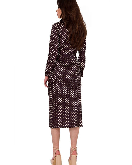 Robe élégante en satin à pois