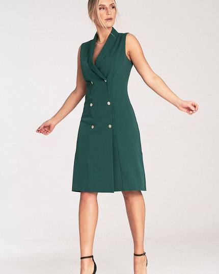 Robe midi élégante sans manches