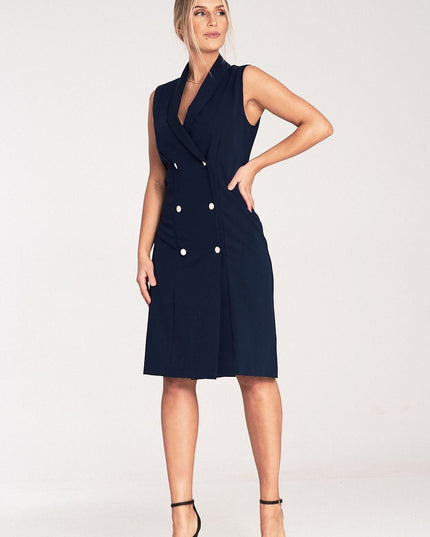 Robe midi élégante sans manches