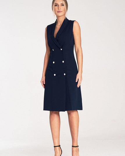 Robe midi élégante sans manches