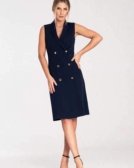 Robe midi élégante sans manches