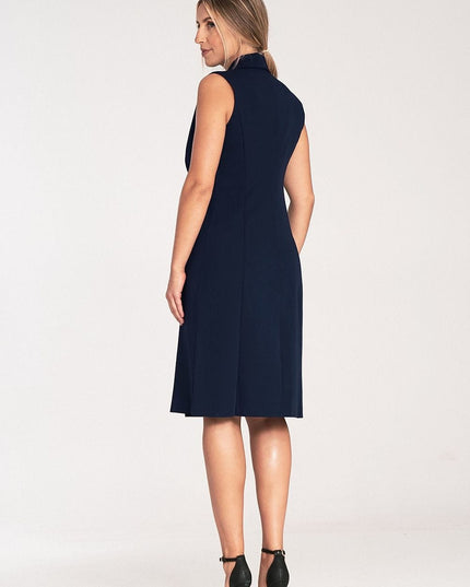 Robe midi élégante sans manches