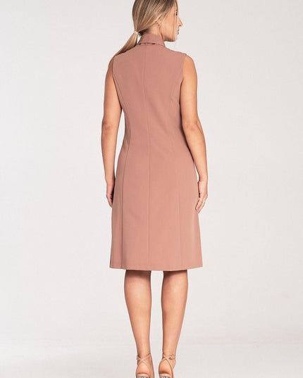 Robe midi élégante sans manches